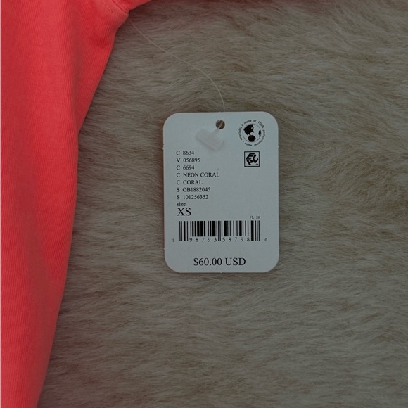 NWT! Free People Hot Shot Tee Romper in Neon Coral size XS - Picture 5 of 5